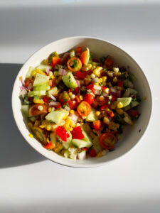 summer tomato and corn salad